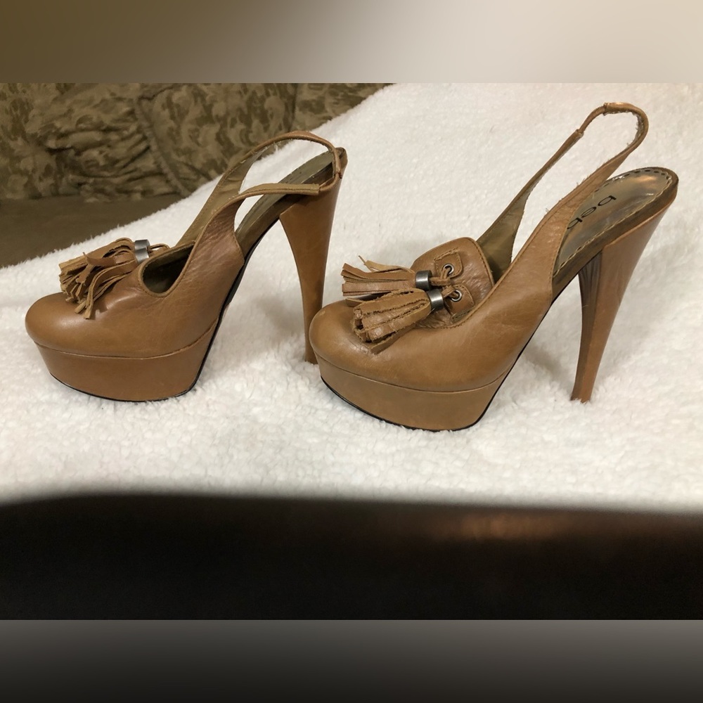 Bebe Patent Leather Slingback Pumps